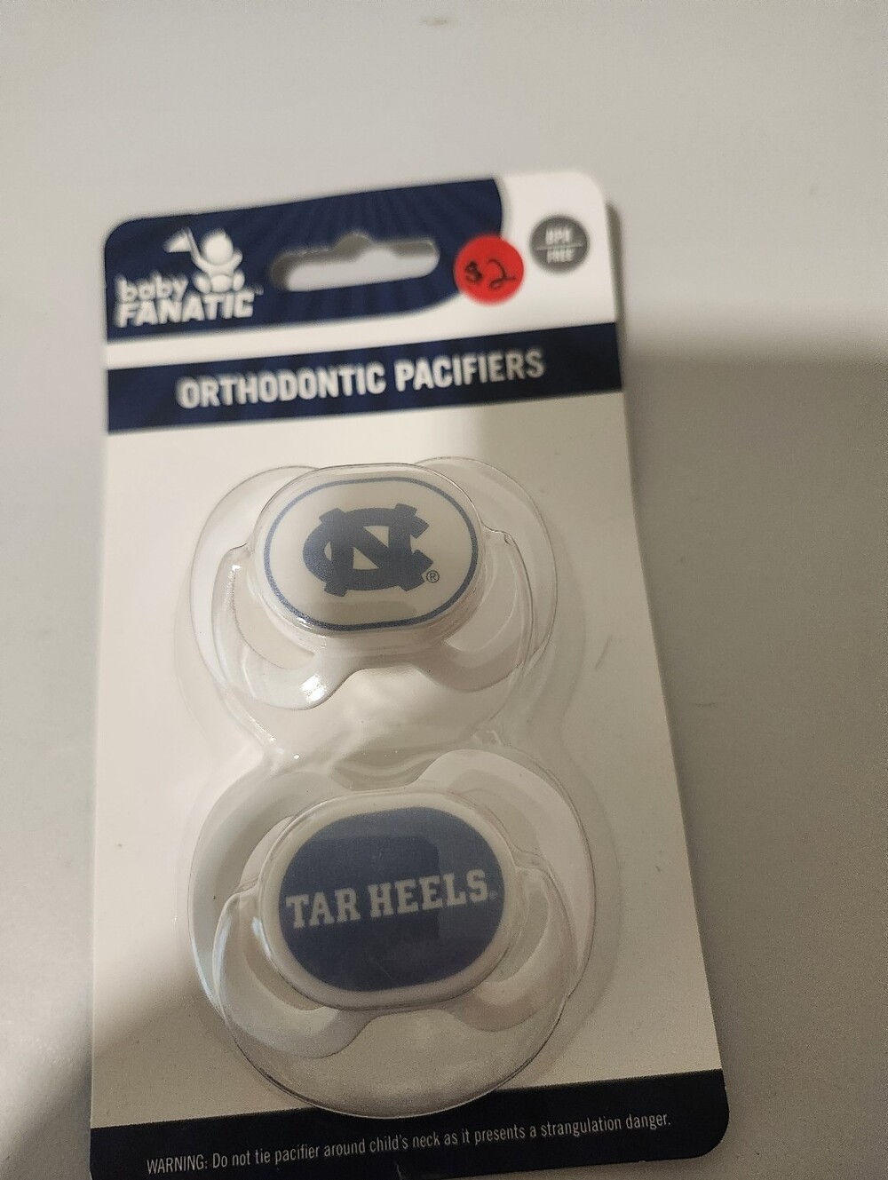BabyFanatic Officially Licensed Pacifier 2-Pack - NCAA UNC Tar Heels